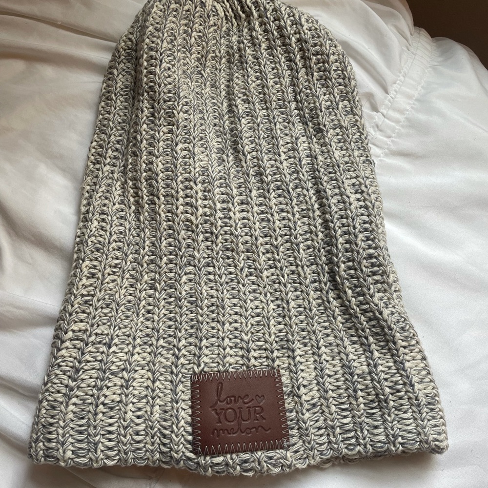 gray beanie love your melon